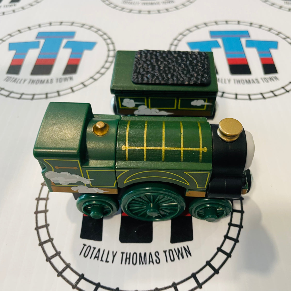 RESERVED bundle Thomas Wooden Railway Roll N sale Whistle Emily and Tender - Works!