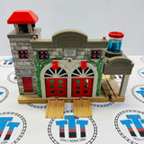 Deluxe Fire Station #1 with Lights and Sound (Tower Sounds/Lights Not Working, Chipped Track) Wooden - Used