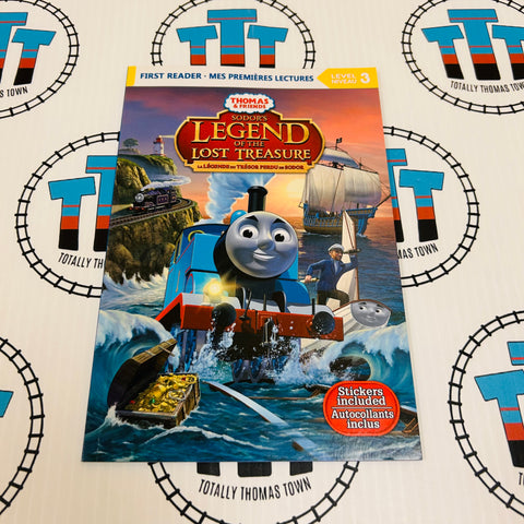 Sodor’s Legend of the Lost Treasure Book with Stickers (English/French) - Used