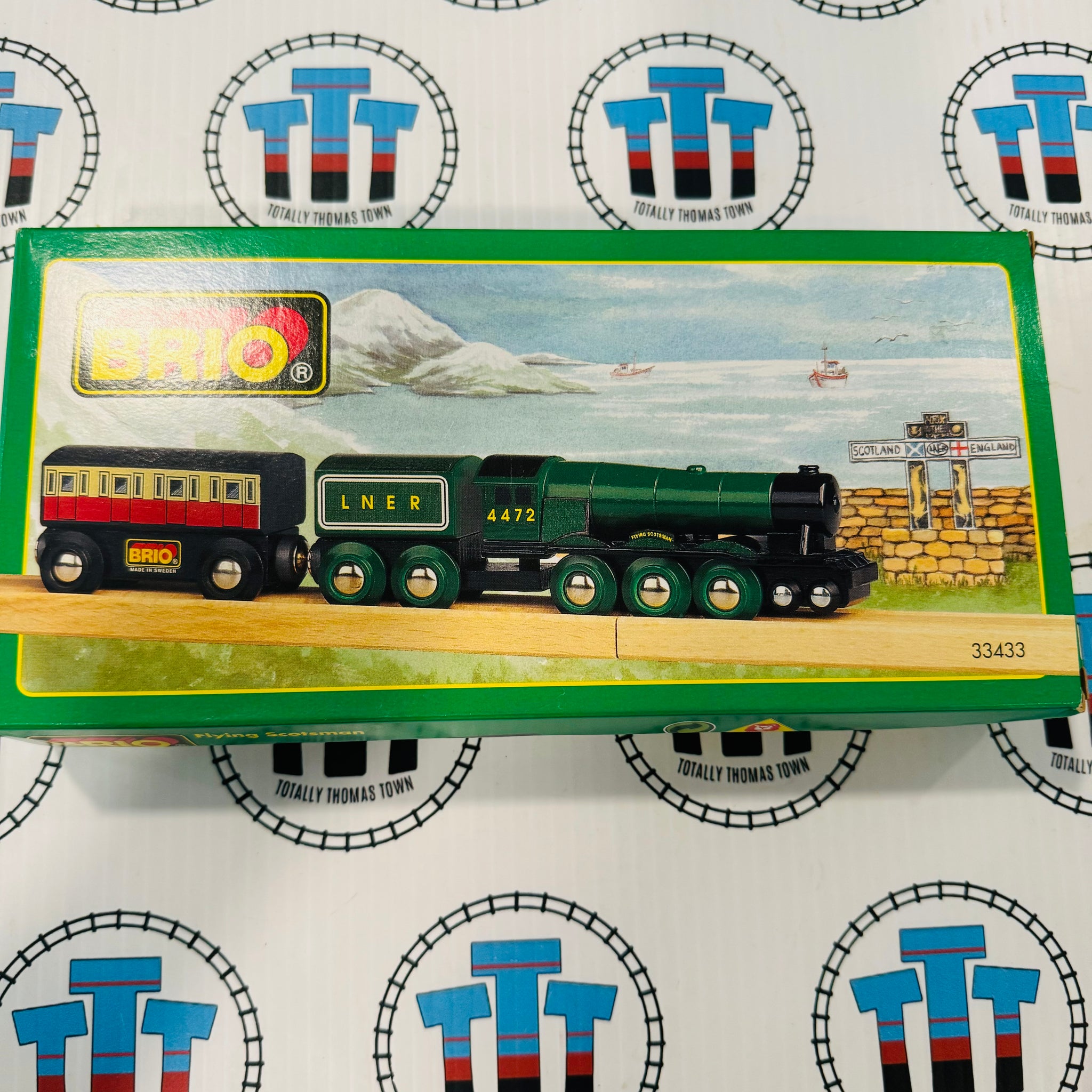 BRIO Flying Scotsman Vintage 33433 Wooden In Box Totally Thomas Town