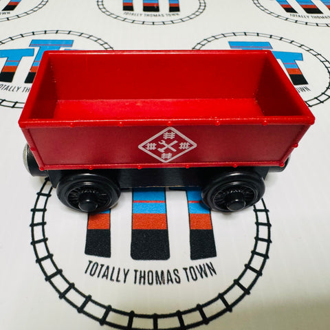 Red Tall Cargo Car (Mattel) Wooden - Used