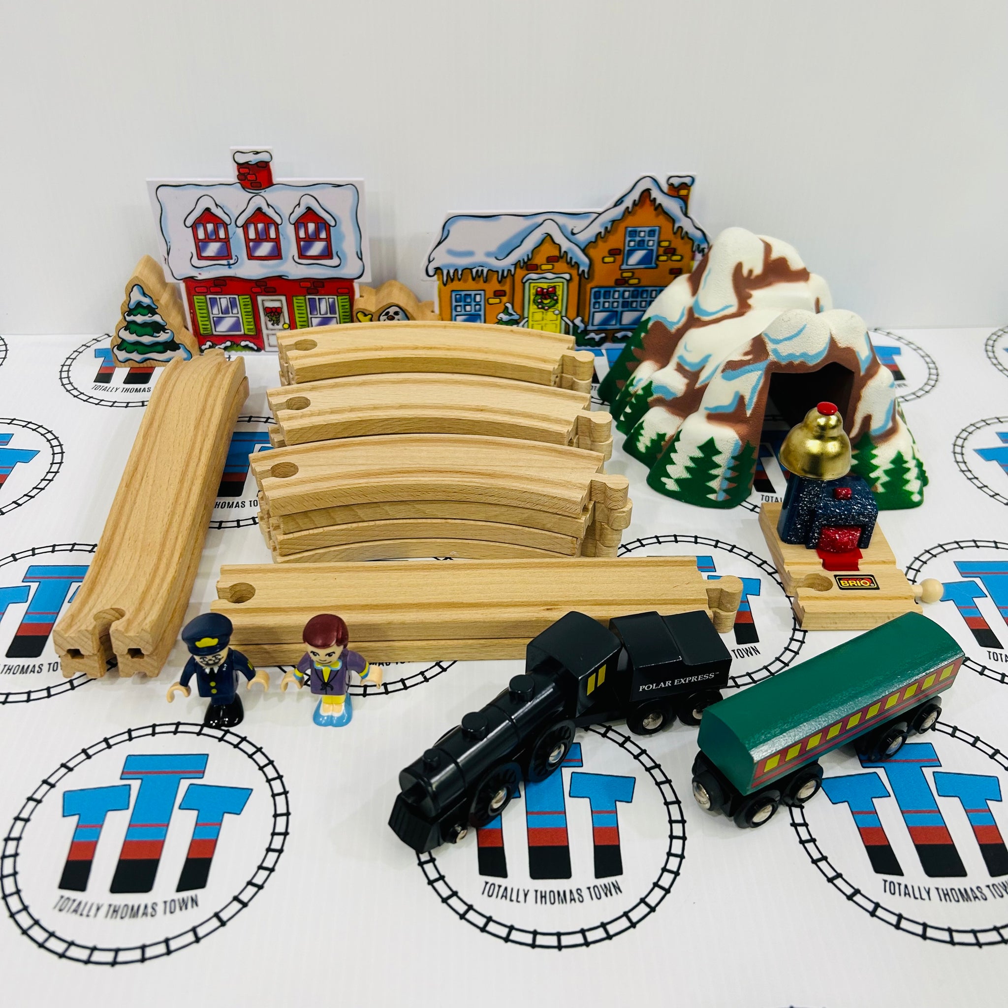 Outlets Brio Polar Express Wooden Train Mixed Set.