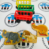 Circus Trains with Elephant, Bear and Lion (Mattel) Fair Condition Wooden - Used