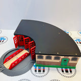 BRIO 33736 Grand Roundhouse with Turntable #1 Chipped Wooden - Used