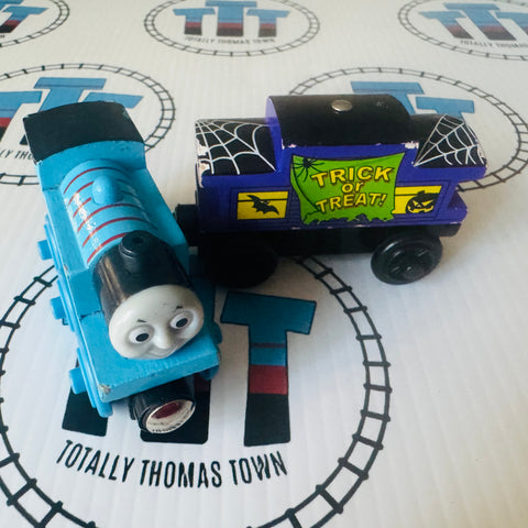 Halloween Thomas and Caboose (Learning Curve) Good Condition Wooden - Used