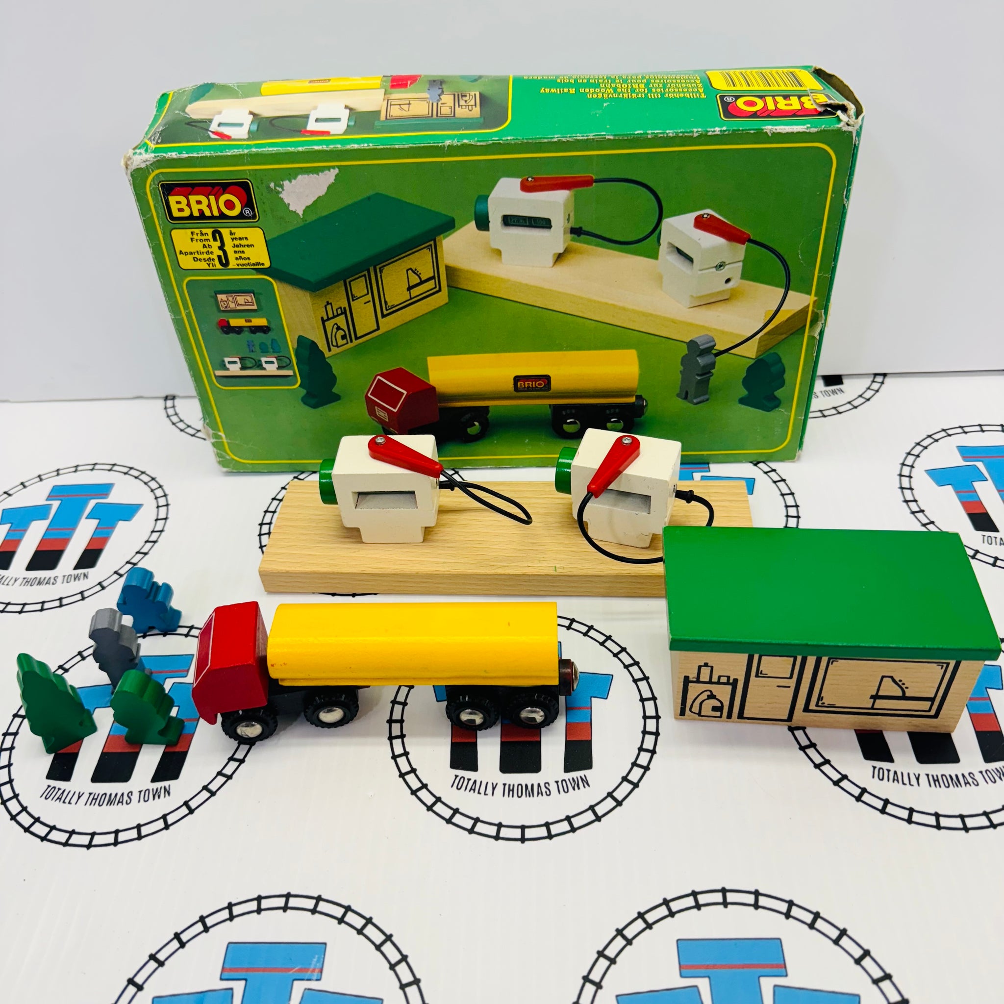 BRIO Gas Station Accessories for the Wooden Railway in Box Wooden Us Totally Thomas Town