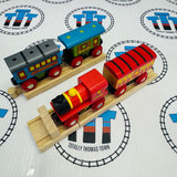 Passenger Train with Track and Buffer BIGJIGS Rail Wooden - New no Box