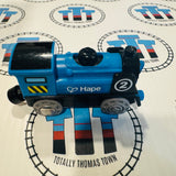 Battery Hape Blue Train - Moves Forwards and Backwards Wooden - Used