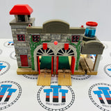 Deluxe Fire Station #1 with Lights and Sound (Tower Sounds/Lights Not Working, Chipped Track) Wooden - Used