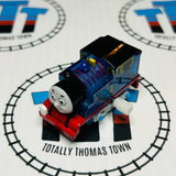 Clear Glitter Thomas Eyes Straight Peeling/Missing Stickers Capsule Plarail Wind Up - Used