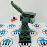 Cranky the Crane with Track, Cargo Car & 2 Barrels Used - Take Along