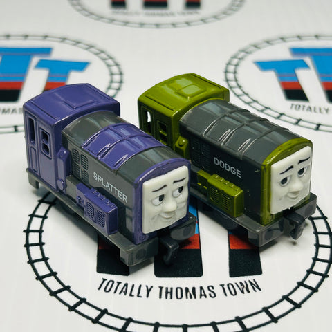 Splatter & Dodge Happy Face Older Version Pull Along Capsule Plarail - Used