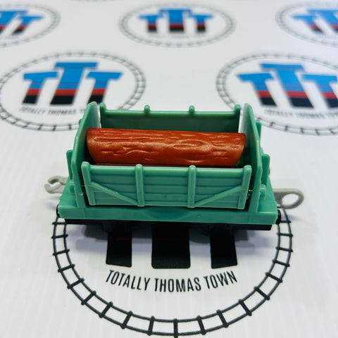 Dumping Car Teal with Log Used - Trackmaster