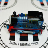 Clear Glitter Thomas Surprised Missing/Peeling Stickers Pull Along Capsule Plarail - Used