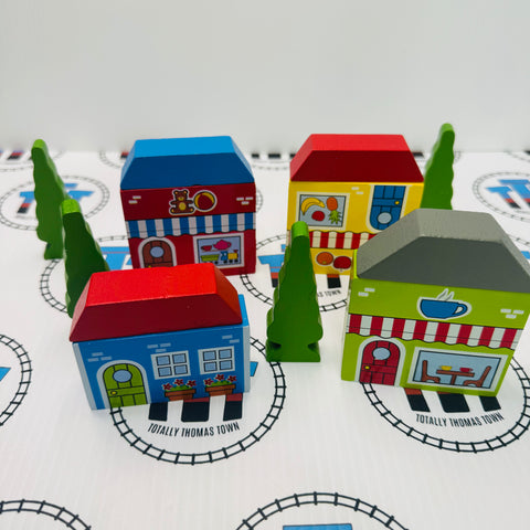 Building and Tree Pack BIGJIGS Rail Wooden - New no Box