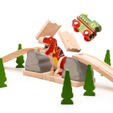 T-Rex Bursting Bridge BIGJIGS Rail Wooden - New in Box