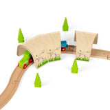 Curve and Straight Tunnel (Steam Bent Ply Tunnel) BIGJIGS Rail Wooden - New in Box