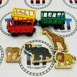 Circus Train with Elephant, Lion, Tiger and Giraffe Good Condition Wooden - Used