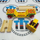 Bulldozer Low Loader with Track BIGJIGS Rail Wooden - New in Box