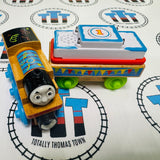 Happy Birthday Thomas with Cake Cargo Car with Sound (Thomas Wood Unpainted Mattel) Good Condition Wooden - Used