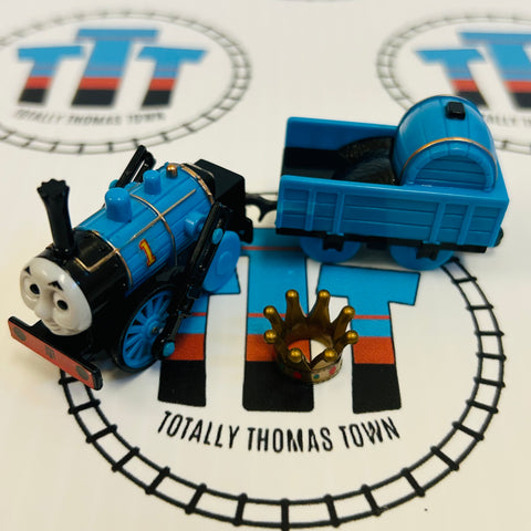 Blue Thomas as Stephen with Crown Missing Front Coupling Pull Along Capsule Plarail - Used