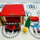 BRIO Fire Station Set 33584 Wooden Missing 1 Car - In Box