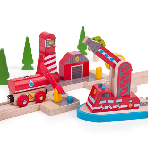 Fire Sea Rescue BIGJIGS Rail Wooden - New in Box